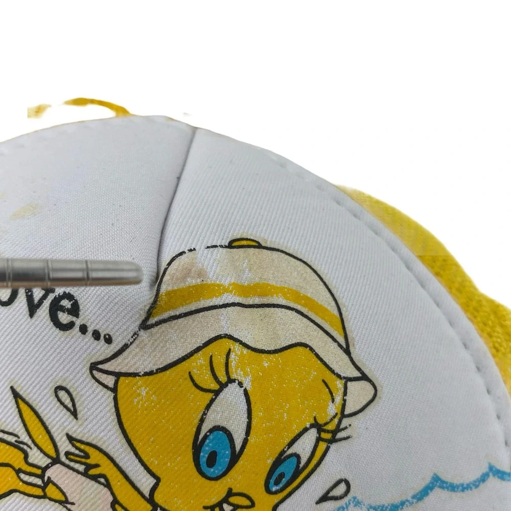 Vintage Kids 1984 Tweety Bird Trucker Hat Looney Tunes Yellow Mesh Cap